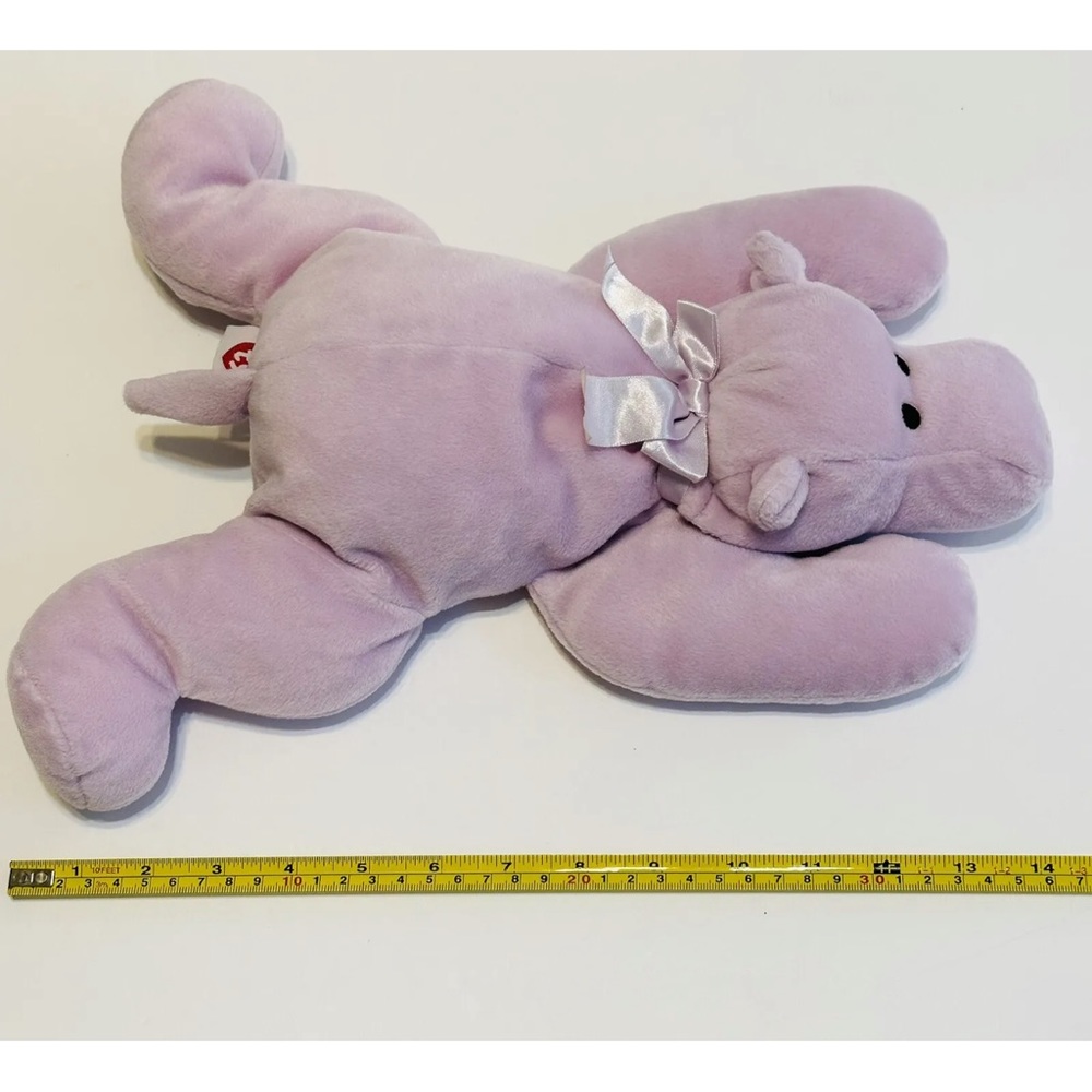 Ty 1996 Soft Baby Tubby Purple Hippo Pillow Pals Stuffed Animal Plush Toy 14” - Picture 9 of 10